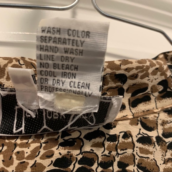 Silk Snake Print Blouse size L - Picture 6 of 7